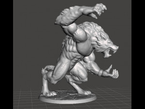 WEREWOLF ALPHA MINIATURE MODEL FOR FANTASY GAMES DnD AND RPG 3D Print Model