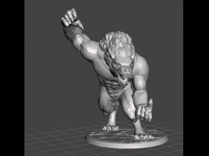 WEREWOLF ALPHA MINIATURE MODEL FOR FANTASY GAMES DnD AND RPG 3D Print Model