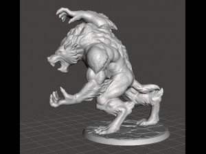 WEREWOLF ALPHA MINIATURE MODEL FOR FANTASY GAMES DnD AND RPG 3D Print Model