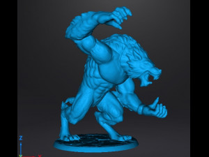 WEREWOLF ALPHA MINIATURE MODEL FOR FANTASY GAMES DnD AND RPG 3D Print Model