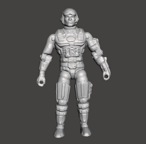 CAPTAIN POWER MAJOR HAWK MASTERSON 1986 TOY 4 INCH FIGURE 3D Baskı Modeli .c4d .max .obj .3ds .fbx .stl .blend 