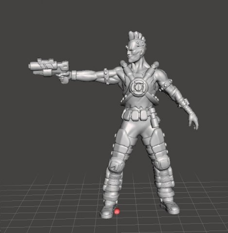 CYBERPUNK GANG MEMBER MINIATURE MODEL FOR SCIFI GAMES 3D Принт Модель .c4d .max .obj .3ds .fbx .stl .blend 
