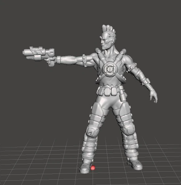 CYBERPUNK GANG MEMBER MINIATURE MODEL FOR SCIFI GAMES 3D Print Model .c4d .max .obj .3ds .fbx .stl .blend 