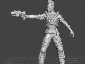 CYBERPUNK GANG MEMBER MINIATURE MODEL FOR SCIFI GAMES 3D Print Model