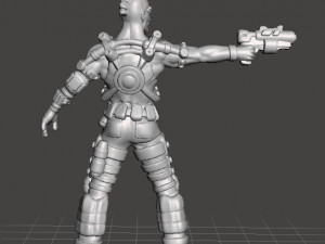 CYBERPUNK GANG MEMBER MINIATURE MODEL FOR SCIFI GAMES 3D Принт Модель