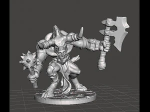 МИНИАТЮРНАЯ МОДЕЛЬ SAVAGE MINOTAUR ДЛЯ ФЭНТЕЗИ-ИГР DnD RPG 3D Принт Модель
