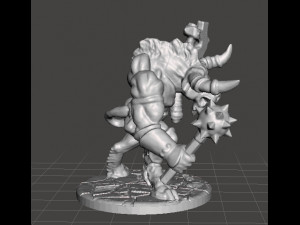 SAVAGE MINOTAUR MINIATURE MODEL FOR FANTASY GAMES DnD RPG 3D Print Model