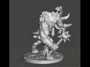 MODELO EM MINIATURA SAVAGE MINOTAUR PARA JOGOS DE FANTASIA DnD RPG Modelo de Impressão 3D