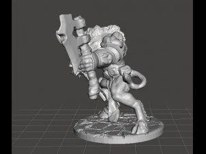 MODELO EM MINIATURA SAVAGE MINOTAUR PARA JOGOS DE FANTASIA DnD RPG Modelo de Impressão 3D