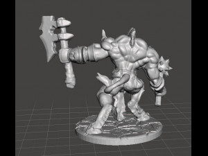 SAVAGE MINOTAUR MINIATURE MODEL FOR FANTASY GAMES DnD RPG 3D Print Model