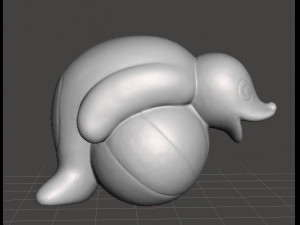 PINGU ROBBY THE SEAL WITH BALL PVC FIGURE MODEL TOY GASHAPON 3D-Druckmodell