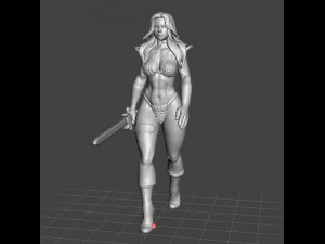 МІНІАТЮРНА МОДЕЛЬ ЖІНОЧОЇ ВАРВАРИ RED SONJA ДЛЯ ФЕНТЕЗІЙНИХ ІГОР DND RPG 3D Принт Модель