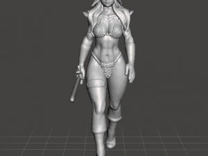 RED SONJA FEMALE BARBARIAN MINIATURE MODEL FOR FANTASY GAMES DND RPG 3D Print Model