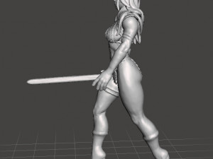 RED SONJA FEMALE BARBARIAN MINIATURE MODEL FOR FANTASY GAMES DND RPG 3Dプリントモデル