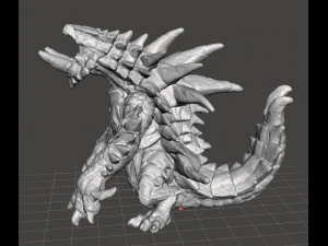 AKANTOR PVC PLASTIC FIGURE TOY MODEL DRAGON MONSTER FANTASY GAMES 3D Print Model