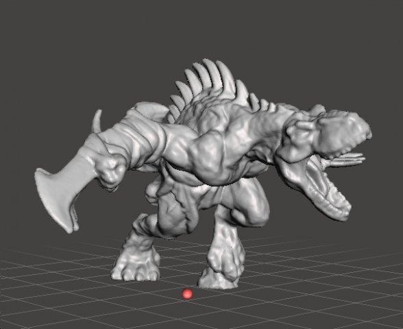 LIZARDMEN RAVAGER MINIATURE MODEL FANTASY GAMES DND AND RPG 3Dプリントモデル .c4d .max .obj .3ds .fbx .stl .blend 