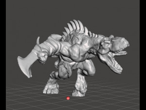 LIZARDMEN RAVAGER MINIATURE MODEL FANTASY GAMES DND AND RPG 3D Print Model
