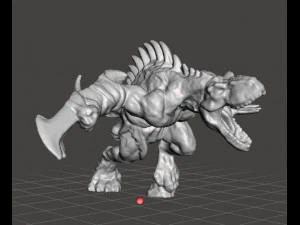 LIZARDMEN RAVAGER МІНІАТЮРНА МОДЕЛЬ ФЕНТЕЗІ ІГРИ DND ТА RPG 3D Принт Модель