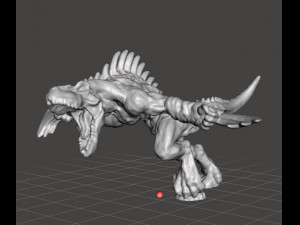 LIZARDMEN RAVAGER MINIATURE MODEL FANTASY GAMES DND AND RPG 3Dプリントモデル