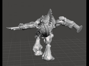 LIZARDMEN RAVAGER MINIATURE MODEL FANTASY GAMES DND AND RPG 3Dプリントモデル
