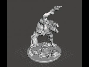 HOMBRE LOBO MUTANTE CON VÍCTIMA MODELO EN MINIATURA PARA JUEGOS DE HORROR DE FANTASÍA RPG DND Modelo de impresión 3D