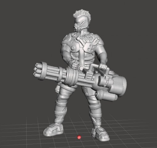 CYBERPUNK GANG HEAVY WEPONS MINIATURE MODEL FOR SCIFI GAMES RPG DND 3D Baskı Modeli .c4d .max .obj .3ds .fbx .stl .blend 