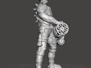 CYBERPUNK GANG HEAVY WEPONS MINIATURE MODEL FOR SCIFI GAMES RPG DND 3D Baskı Modeli