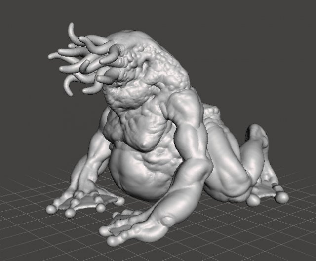 CTHULHU SPAWN MOON BEAST MONSTER MINIATURE FIGURE FOR FANTASY GAMES DND RPG Model Cetak 3D .c4d .max .obj .3ds .fbx .stl .blend 
