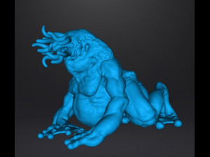 CTHULHU SPAWN MOON BEAST MONSTER MINIATURE FIGURE FOR FANTASY GAMES DND RPG Model Cetak 3D