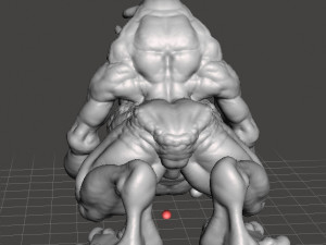 CTHULHU SPAWN MOON BEAST MONSTER MINIATURE FIGURE FOR FANTASY GAMES DND RPG Model Cetak 3D