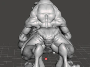 CTHULHU SPAWN MOON BEAST MONSTER MINIATURE FIGURE FOR FANTASY GAMES DND RPG 3D Print Model