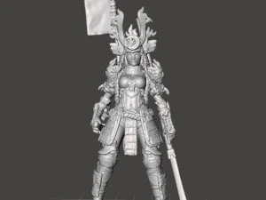 МИНИАТЮРНАЯ МОДЕЛЬ ЖЕНЩИНЫ-САМУРАЯ-ВОИТЕЛЯ ДЛЯ ФЭНТЕЗИ-ИГР DND RPG 3D Принт Модель