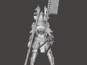FEMALE SAMURAI WARLORD MINIATURE MODEL FOR FANTASY GAMES DND RPG 3Dプリントモデル