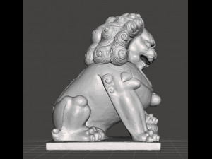 CHINESE LION DOG GUARDIAN STATUE FIGURE FOO DOG MODEL 3D Print Model