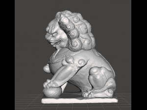 CHINESE LION DOG GUARDIAN STATUE FIGURE FOO DOG MODEL 3D Print Model
