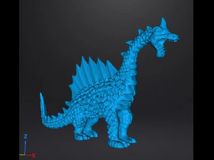 PLASTIC GREEN DRAGON VINTAGE 70s FIGURE MODEL TOY FANTASY DND AND RPG 3D Print Model
