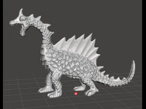 PLASTIC GREEN DRAGON VINTAGE 70s FIGURE MODEL TOY FANTASY DND AND RPG 3D Print Model