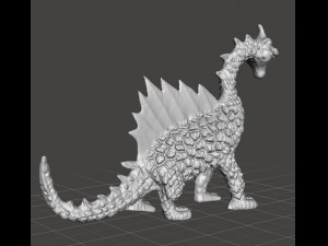 PLASTIC GREEN DRAGON VINTAGE 70s FIGURE MODEL TOY FANTASY DND AND RPG Modelo de impresión 3D