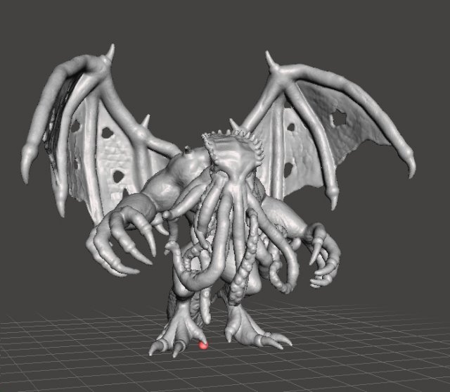 CTHULHU MONSTER MINIATURE FIGURE FOR FANTASY GAMES DnD RPG 3D 打印模型 .c4d .max .obj .3ds .fbx .stl .blend 
