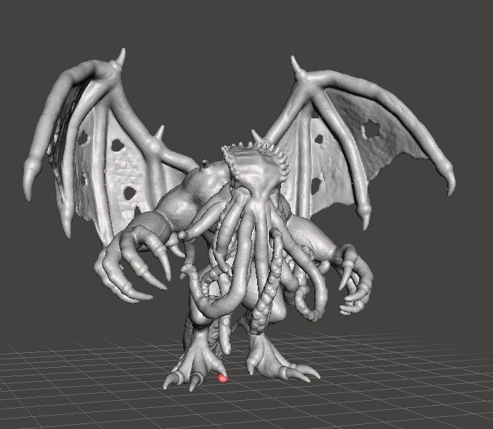 CTHULHU MONSTER MINIATURE FIGURE FOR FANTASY GAMES DnD RPG 3D Print Model .c4d .max .obj .3ds .fbx .stl .blend