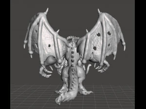 CTHULHU MONSTER MINIATURE FIGURE FOR FANTASY GAMES DnD RPG 3D Print Model