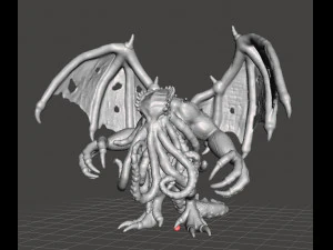 CTHULHU MONSTER MINIATURE FIGURE FOR FANTASY GAMES DnD RPG 3D Print Model