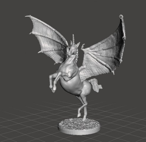 EVIL UNICORN MINIATURE MODEL FOR FANTASY GAMES DND RPG 3D 打印模型 .c4d .max .obj .3ds .fbx .stl .blend 