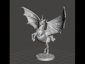 EVIL UNICORN MINIATURE MODEL FOR FANTASY GAMES DND RPG Modelo de Impressão 3D