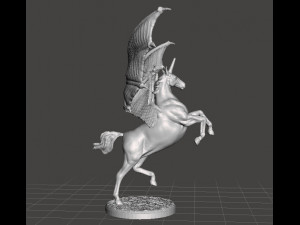 EVIL UNICORN MINIATURE MODEL FOR FANTASY GAMES DND RPG 3D 打印模型