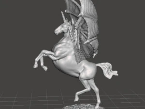 EVIL UNICORN MINIATURE MODEL FOR FANTASY GAMES DND RPG 3D Print Model