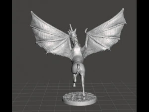 EVIL UNICORN MINIATURE MODEL FOR FANTASY GAMES DND RPG 3D Print Model