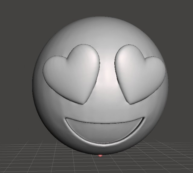 EMOJI IN LOVE HEART EYES FIGURE MODEL 3D PRINTING Model do druku 3D .c4d .max .obj .3ds .fbx .stl .blend