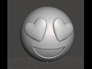 EMOJI APAIXONADO CORA&ccedil;&atilde;O OLHOS FIGURA MODELO A IMPRES Modelo de Impressão 3D