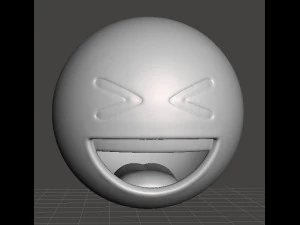 MODELO DE FIGURA SORRISO EMOJI PARA IMPRESS&Atilde;O 3D Modelo de Impressão 3D